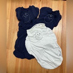Nested bean swaddle bundle 2 zen one transitional swaddles size s & 1 swaddle